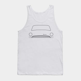 Sunbeam Tiger Mk II classic 1960s British car minimalist black outline graphic Tank Top